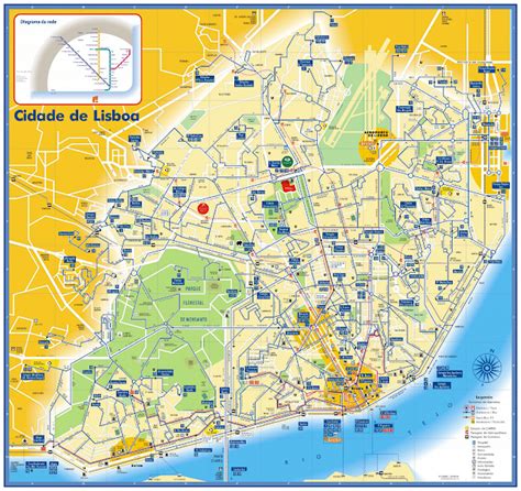 Mapa Da Cidade De Lisboa Portugal Reizen