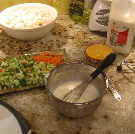 Whisk the dressing ingredients together at the bottom of a large bowl. randuwa: Ono Hawaiian Macaroni Salad