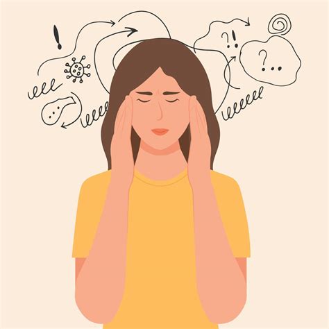 femme avec problème nerveux ressentir de l anxiété et de la confusion
