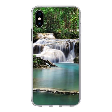 Muchowow Handyhülle Ein Wasserfall Mit Bäumen Im Erawan Nationalpark In Thailand Handyhülle