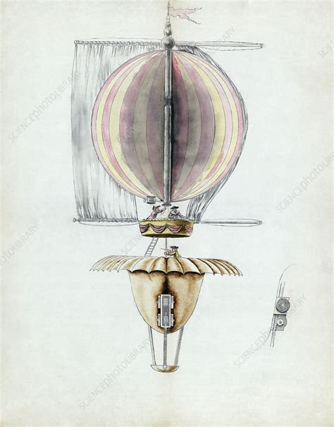 Early Hot Air Balloon Design 1783 Stock Image V3200152 Science