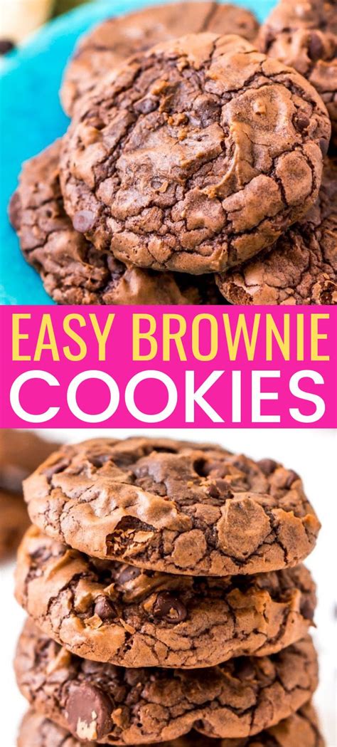 These Brownie Cookies Are Made From An Adapted Brownie Box Mix And Are