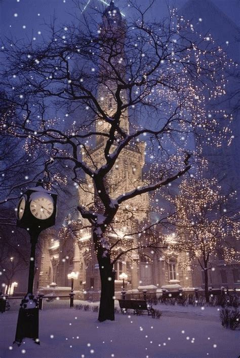 Beautiful Light Falling Snow Pictures Photos And Images