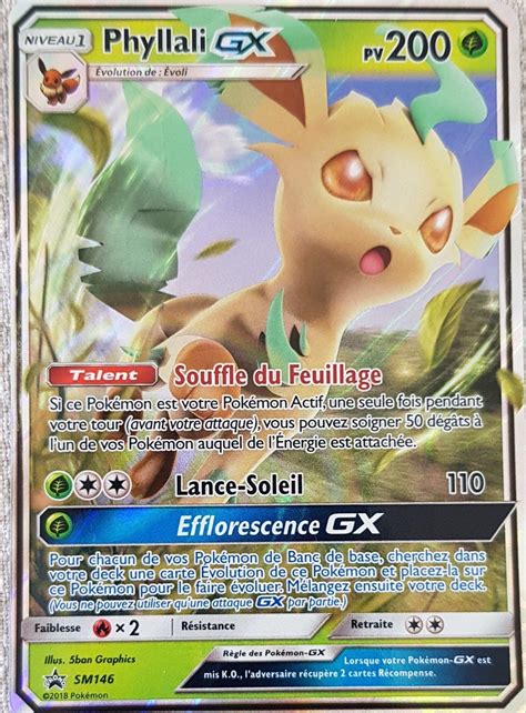 Phyllali Gx Carte Pokémon Sm146 Cartes Promo Black Star Soleil Et Lune