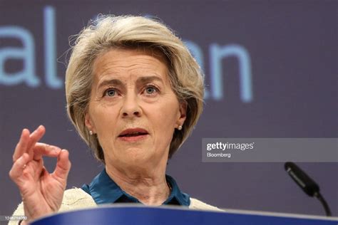 Ursula Von Der Leyen President Of The European Commission At A News