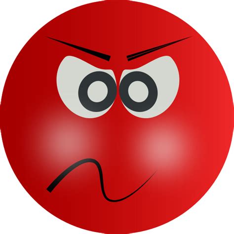 Red Angry Smiley Free Svg