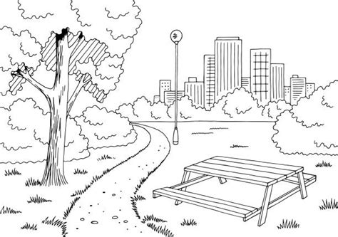 How To Draw Park Step By Step Guide Drawing All