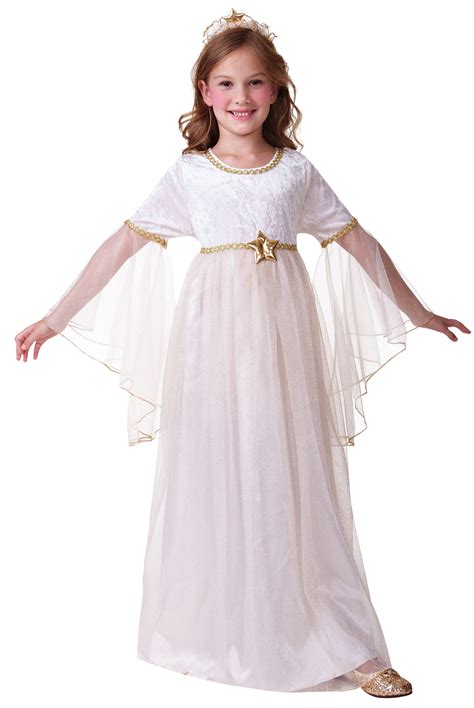 Angel Costume Long Sleeves Glitz Fancy Dress