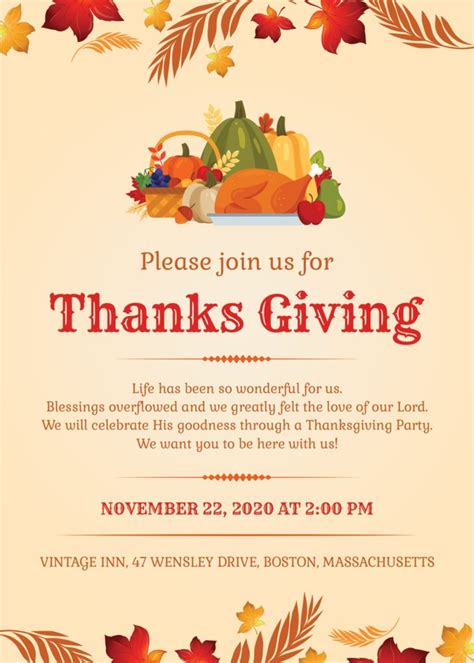 At crosscards.com, you can find thanksgiving cards with beautiful images of autumn, funny cards, thanksgiving meal invitation. Free Thanksgiving Invitation Cards (Fonts & PSD Included ...