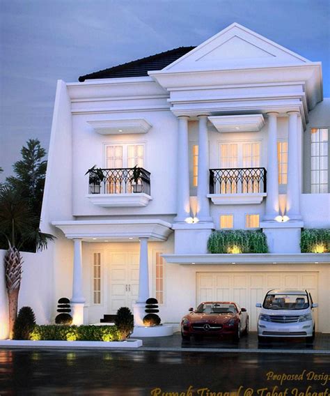 71 Macam Desain Rumah Bergaya Eropa Modern 2 Lantai Paling Populer di