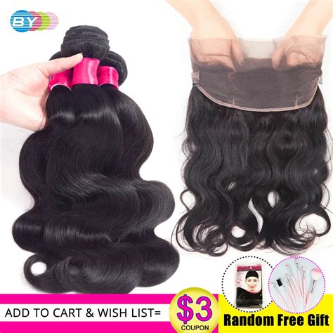 By Bodywave Bundles With Frontal Closure Human Hair And Frontal Closure