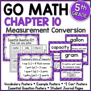 Go math chapter 6 fifth grade worksheets & teaching. Go Math 5th Grade Chapter 10 Resource Packet by Shelly ...