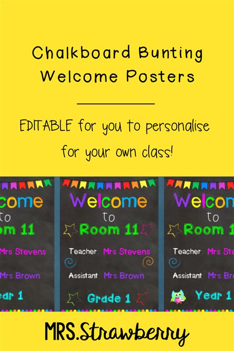 Print This Bright Welcome Poster And Display On Your Classroom Door Or
