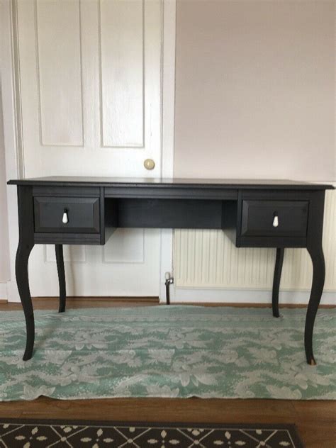 The perfect combination of rustic and industrial style, our grey topped console has a deep grey cement fibre top with contrasting wood legs with obvious organic. IKEA Edland DRESSING TABLE - dark grey | in Glasgow | Gumtree