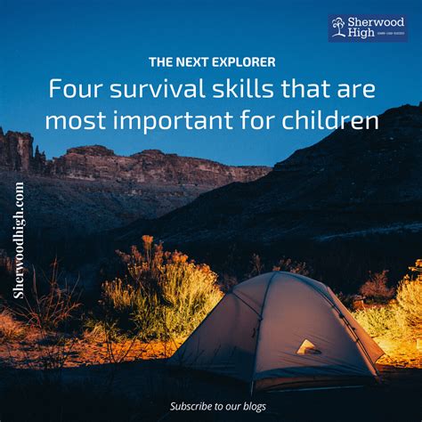 Four Survival Skills That Are Most Important For Children Sherwood High