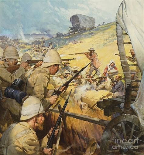 Boer War Skirmish Painting By James Edwin Mcconnell Pixels