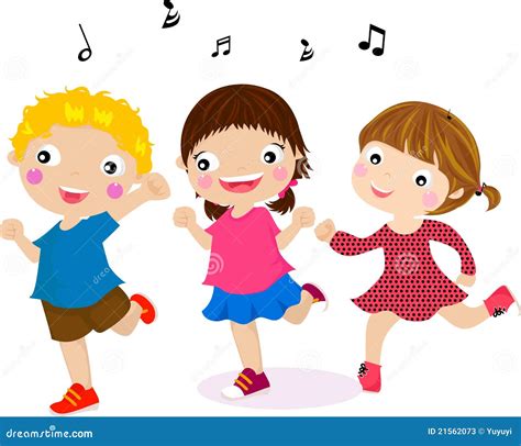 Featuring Dancing Kids Stock Illustration Illustration Of Dance 21562073