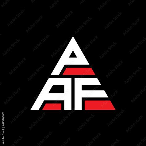 Paf Triangle Letter Logo Design With Triangle Shape Paf Triangle Logo