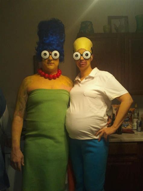 Husband And Wife Simpsons Homer Belly Provided By An Actual Baby