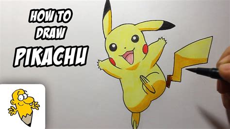 How To Draw Pikachu Pokemon Drawing Tutorial Youtube