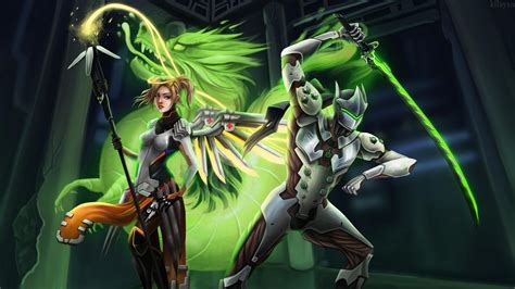 Mercy And Genji Wallpapers Top Free Mercy And Genji Backgrounds