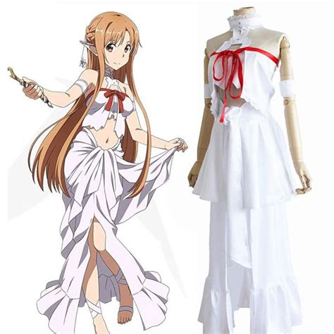 Sword Art Online Asuna Yuuki Asuna Dress Cosplay Costume Sword Art