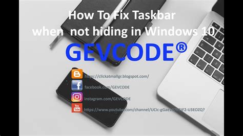 Taskbar Not Hiding In Fullscreen Mode In Windows 10 Fix Youtube