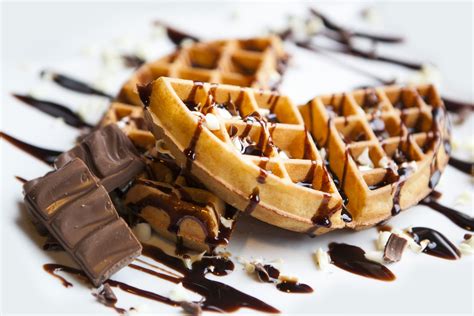 A Chocoholics Dream Of A Waffle Rich And Luxurious Chocolate Syrup Is