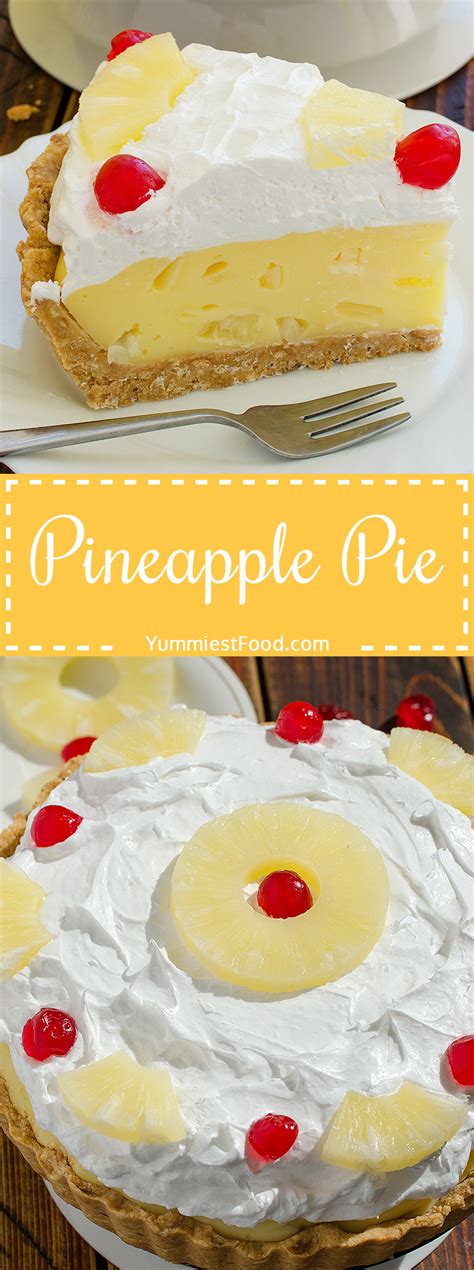 Pineapple Pudding Pie With Sour Cream Pineapple Pudding Pie Naughty Kitchen Pour Into Pie