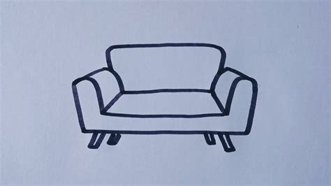 How To Draw A Sofa Easy Drawing Step By Step Youtube