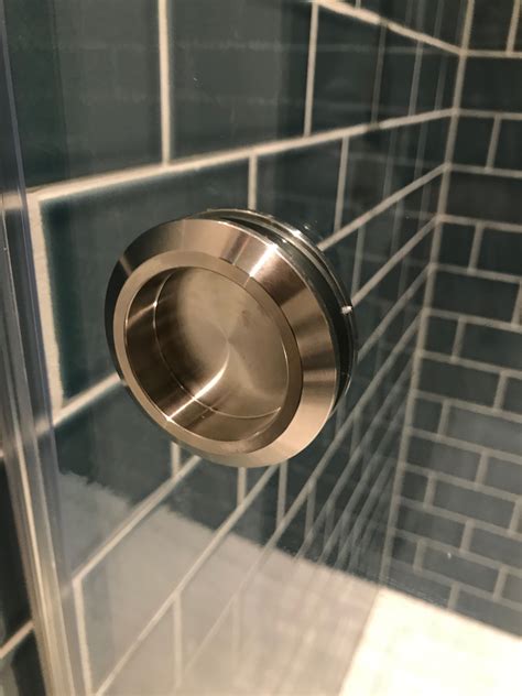 Satin Stainless Steel Finger Pull Handle For Sliding Shower Door Glass