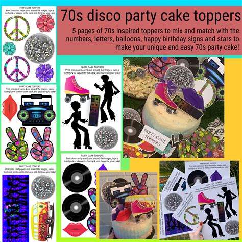 70s Disco Printable Party Pack Seventies Party Disco Photo Etsy
