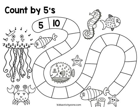 Skip counting by 5s interactive worksheet
