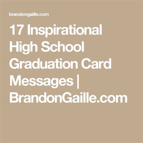 19 Inspirational High School Graduation Card Messages High School