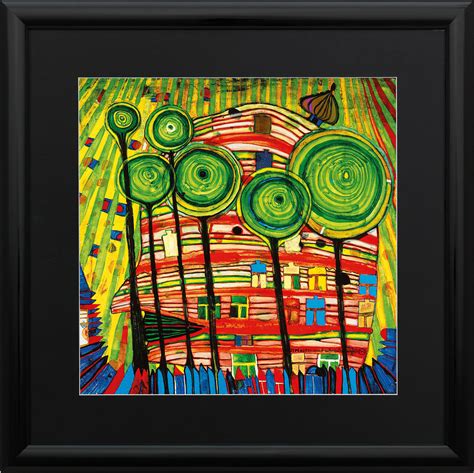 Bild 745 Blobs Grow In Beloved Gardens Gerahmt Von Friedensreich Hundertwasser Kaufen Ars