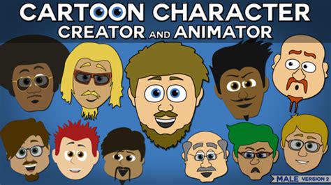 Cartoon Character Creator Animator Male Heads After Effects