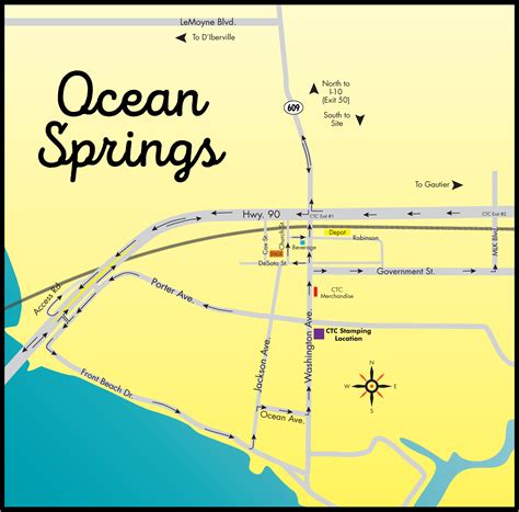 Map Ocean Springs Cruisin The Coast
