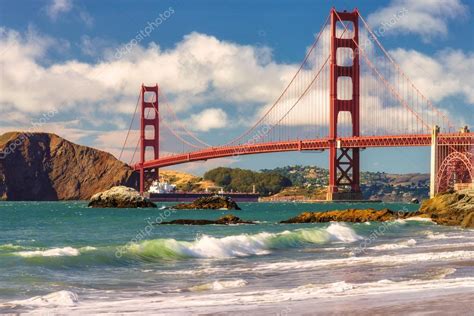 Beautiful Clouds Over The Golden Gate Bridge In San Francisco