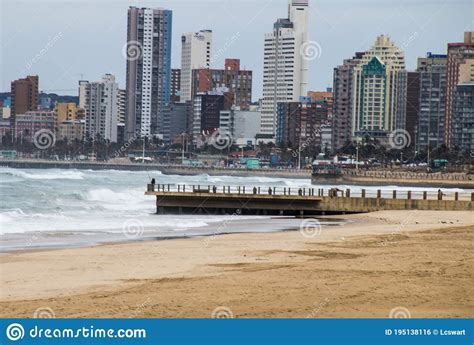 Hotels Lining Durban S Golden Mile As Viewed From Beach Editorial Photo