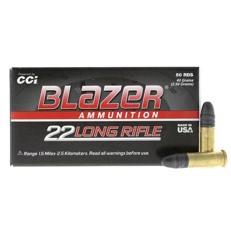 Cci Blazer High Velocity 22 Lr Ammo 40gr Lrn 50 Rounds