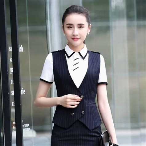New 2018 Summer Formal Women Waistcoat And Vest For Ladies Fashion Office Uniform Styles Ol Work