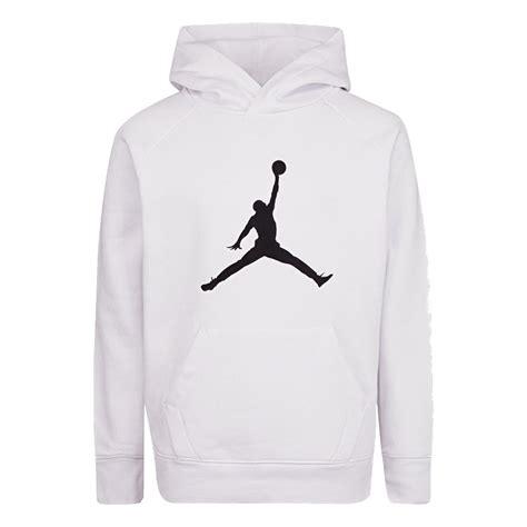 Jordan Kids Jumpman Logo Pullover Hoodie White