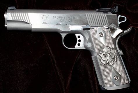 Pewter 1911 Gun Grips Engraved Us Eagle Checkered Design Etsy