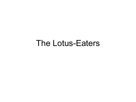 Tennyson The Lotus Eaters