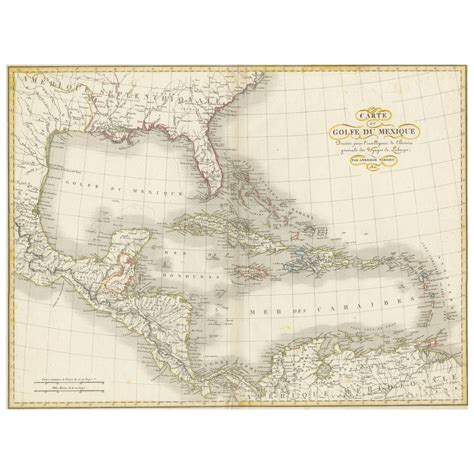 1stdibs Antique Map Of The Gulf Of Mexico All The Islands Of The West