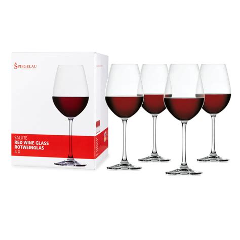 Spiegelau Salute Red Wine Glasses Set Of 4 European Made Lead Free