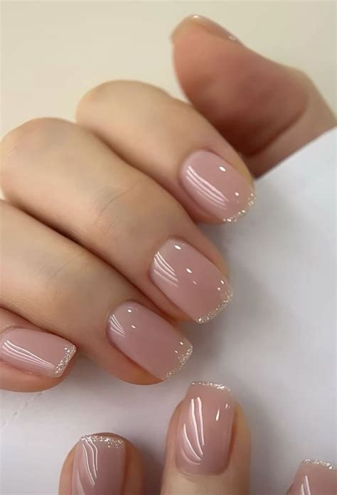 Natural Perfection With A Tint Of In 2024 Sparkly Nails Nude Nails