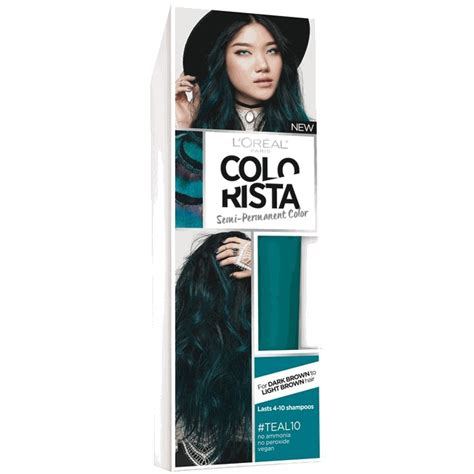 From a short term commitment with temporary hair colour, to a bold change with permanent dye for 100% grey coverage. L'Oreal Paris Colorista Semi-Permanent Hair Colour Teal ...
