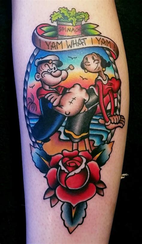 — My Sweet Popeye Tattoo Done By Rich Warburton At