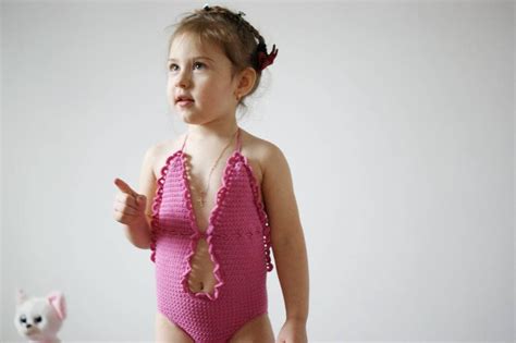 Swimsuit For Baby Girl Cute Swimsuit For Infant With Ruffles Etsy